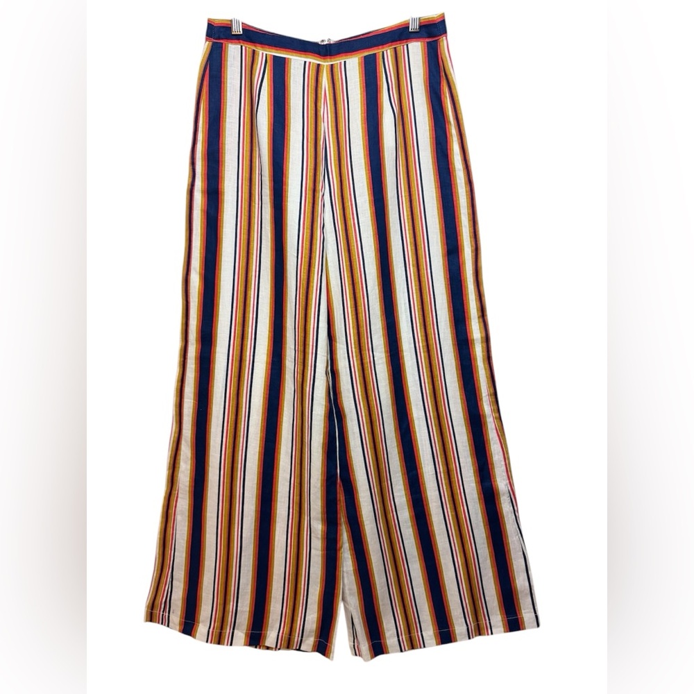 Faithfull the Brand Anthropologie NWT linen stripe wide leg pants